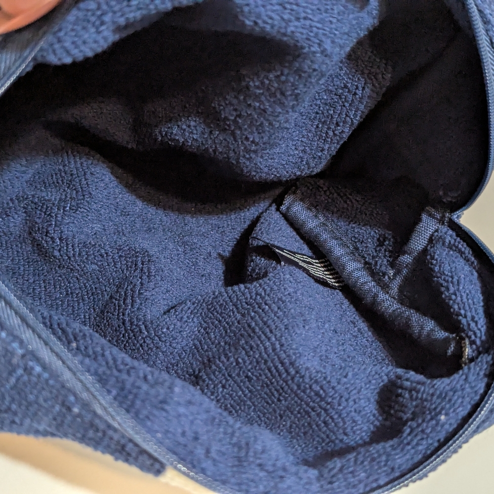Lancôme Navy and White Striped Make-up Travel Terry Cloth Pouch - Picture 6 of 8
